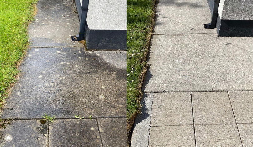 Patio & pathway power wash — before & after